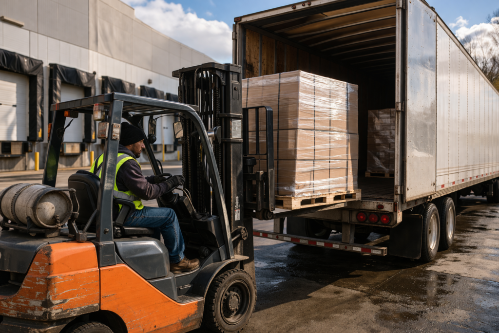 Best LTL shipping company in New Jersey handling palletized freight with reliable logistics service