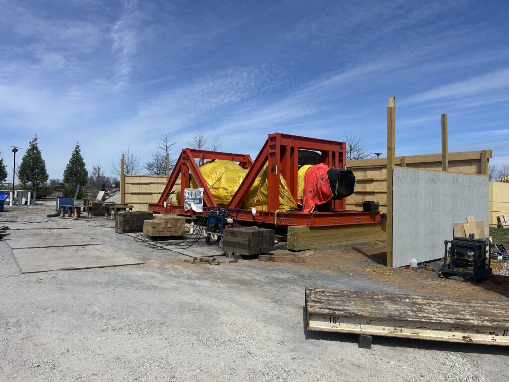Hanuman statue delivered to temple site in Maryland after heavy haul transport